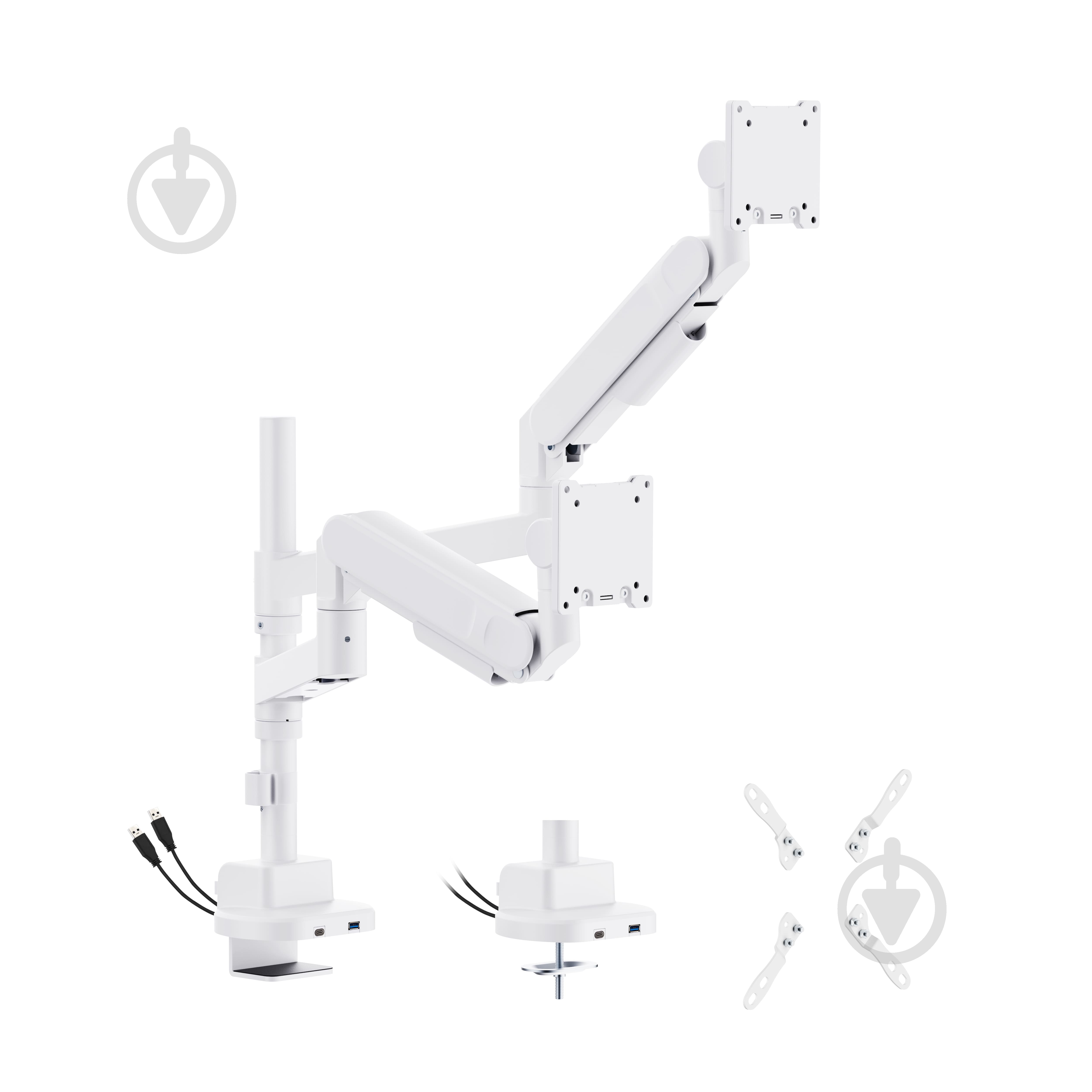 Кріплення OfficePro настільне для двох моніторів MAH752W поворотно-похилі 24"-57" - фото 1 Кріплення OfficePro настільне для двох моніторів MAH752W поворотно-похилі 24"-57" - фото 1