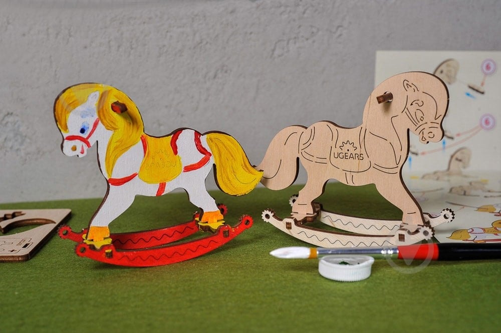 Раскраска UGEARS Конык-качалка - фото 4 Раскраска UGEARS Конык-качалка - фото 4
