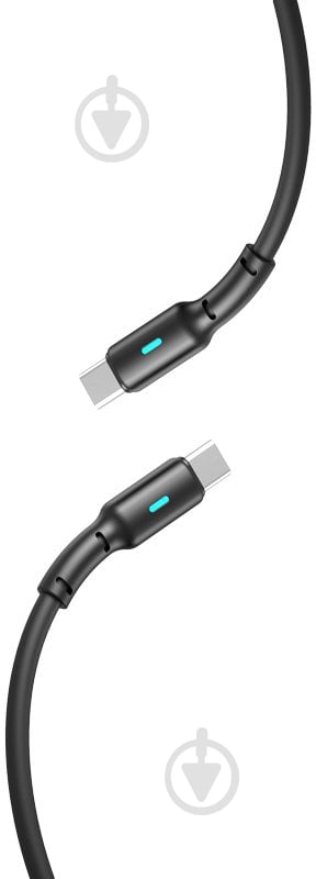 USB-кабель Gelius Lumin Lamp GP-UC100 Type-C to Type-C (60W) 2 м чорний (00000100085) - фото 2 USB-кабель Gelius Lumin Lamp GP-UC100 Type-C to Type-C (60W) 2 м чорний (00000100085) - фото 2