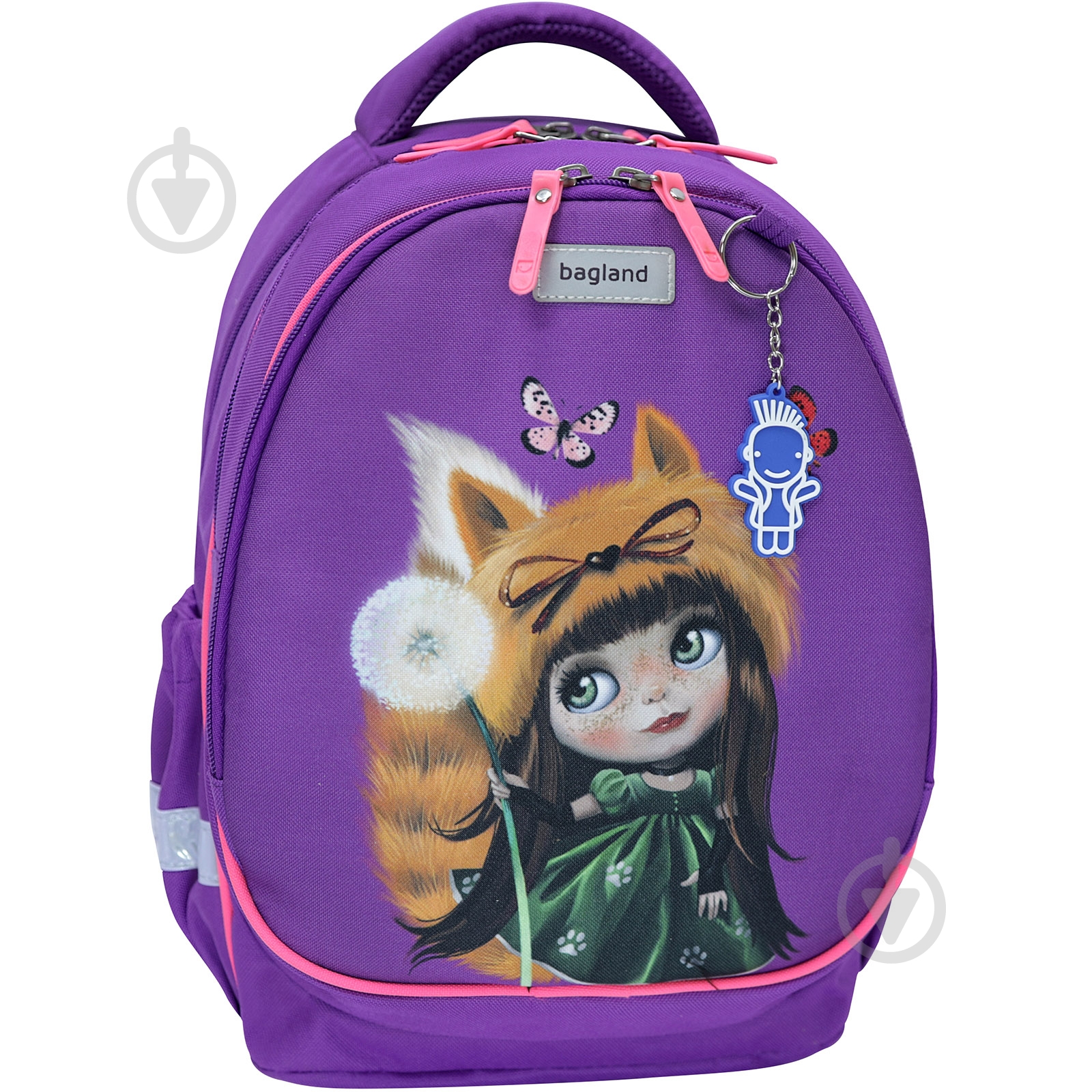 ᐉ Рюкзак школьный Bagland Butterfly Chanterelle Girl фиолетовый