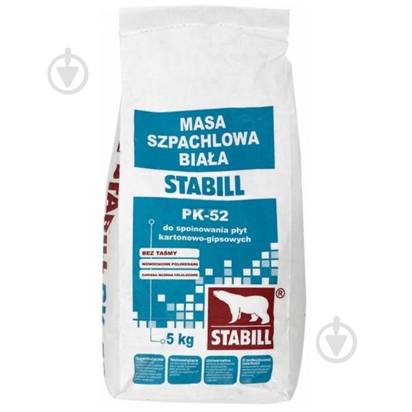 Шпаклевка STABILL для швов Stabill Рk-52, 5кг - фото 1 Шпаклевка STABILL для швов Stabill Рk-52, 5кг - фото 1