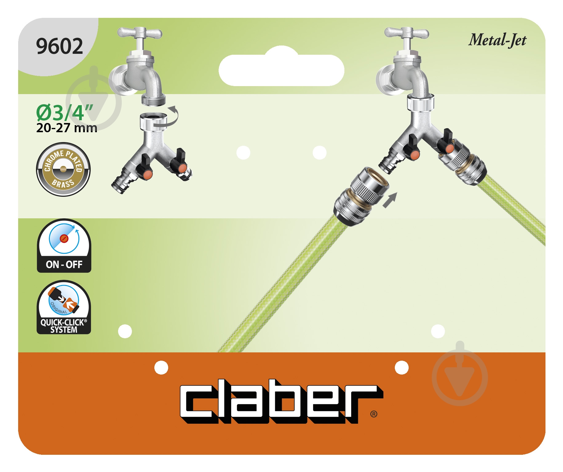 Адаптер Claber 3/4" выход 2-канальный Y - фото 2 Адаптер Claber 3/4" выход 2-канальный Y - фото 2