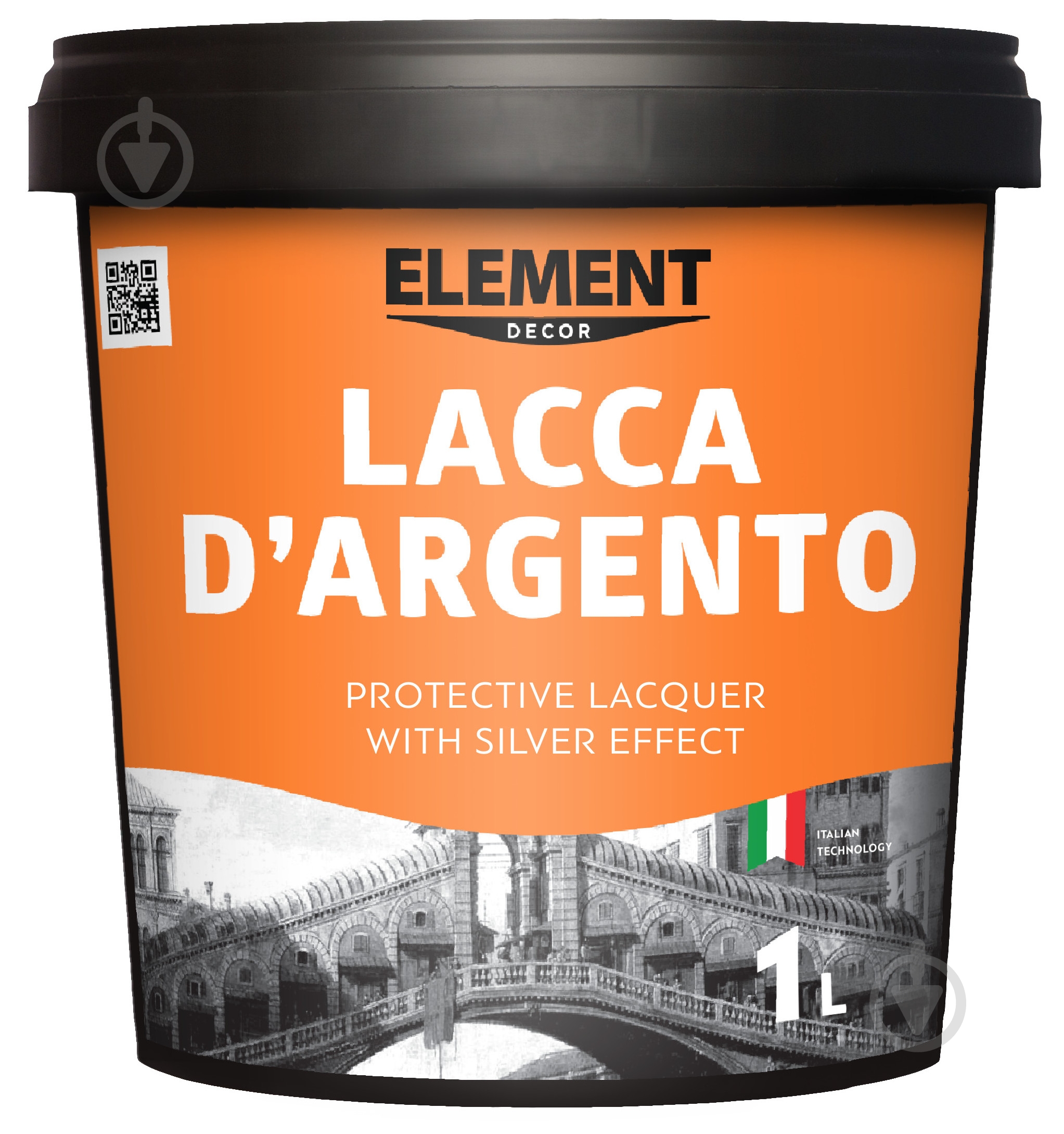 Лак Decor Lacca D'Argento Element Decor напівглянець 1 л - фото 1 Лак Decor Lacca D'Argento Element Decor напівглянець 1 л - фото 1