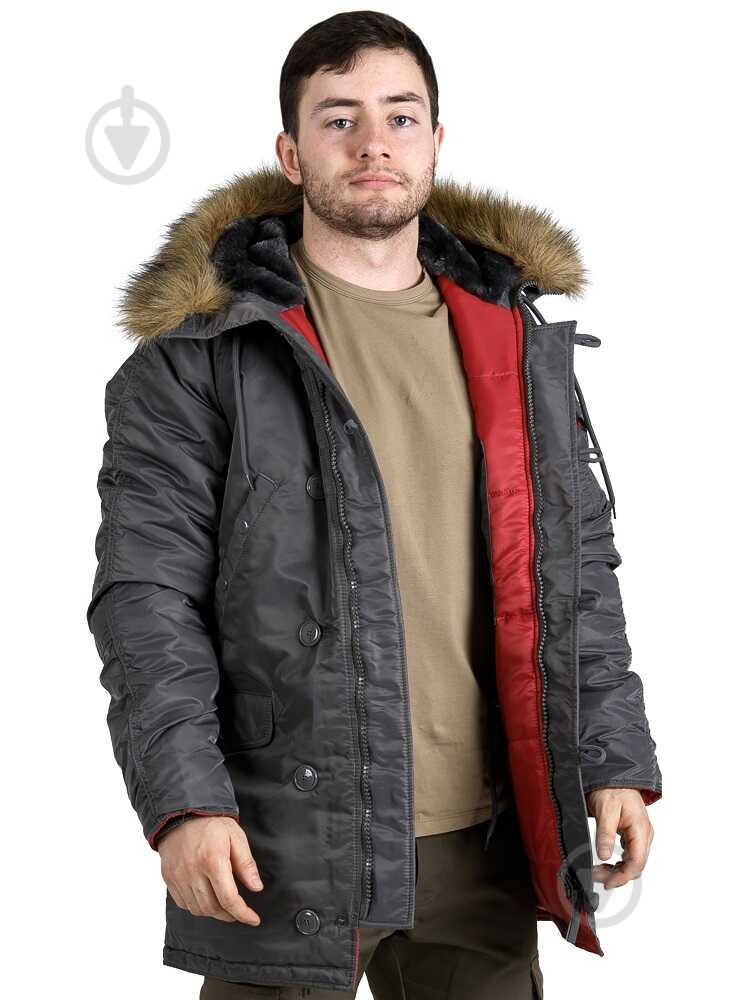 Куртка-парка мужская зимняя Chameleon Аляска Slim Fit N-3B р.S grey - фото 2