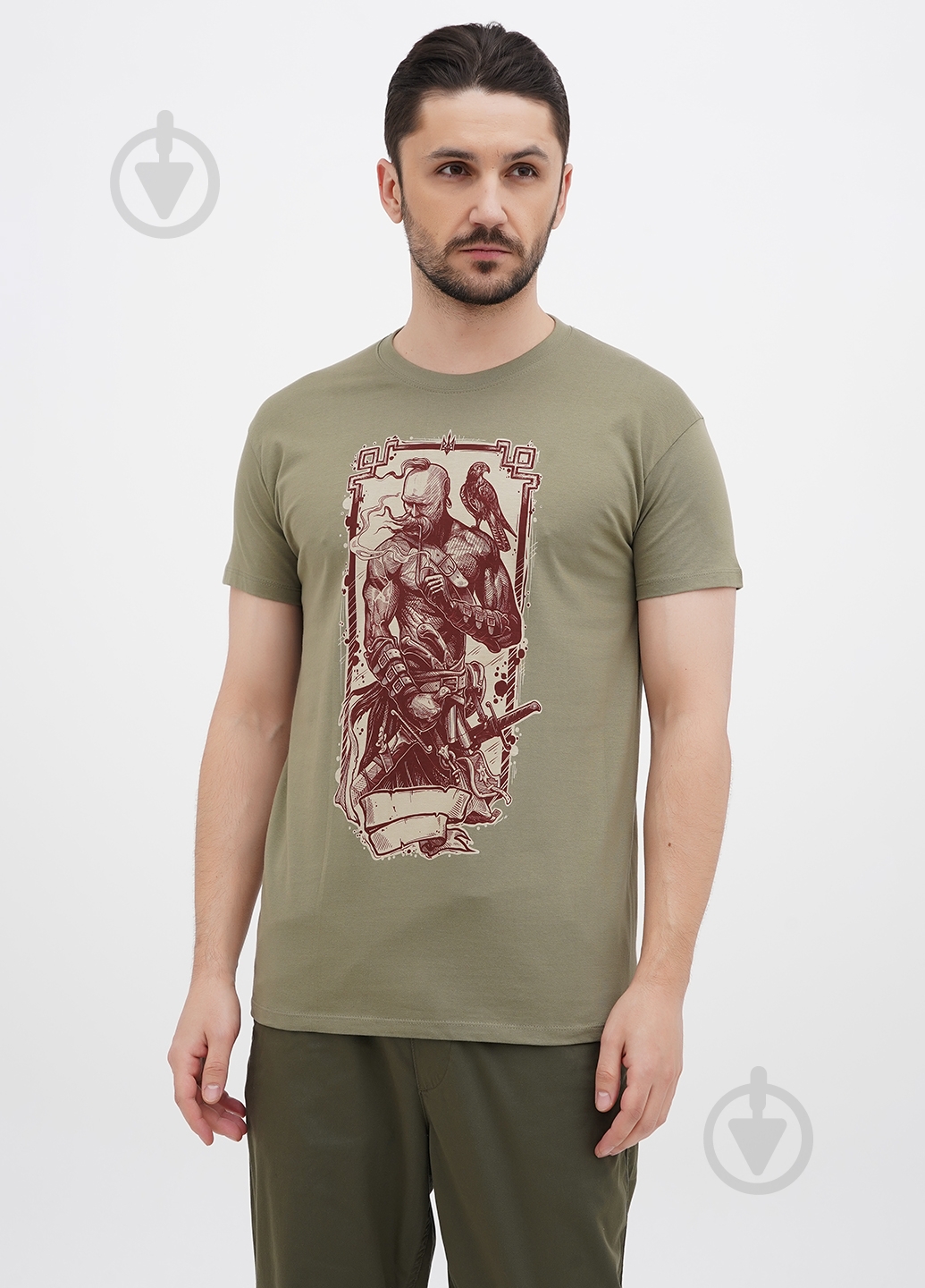 Футболка мужская Sol's Imperial Cossack with hawk 11500330/396L р.L хаки - фото 1 Футболка мужская Sol's Imperial Cossack with hawk 11500330/396L р.L хаки - фото 1