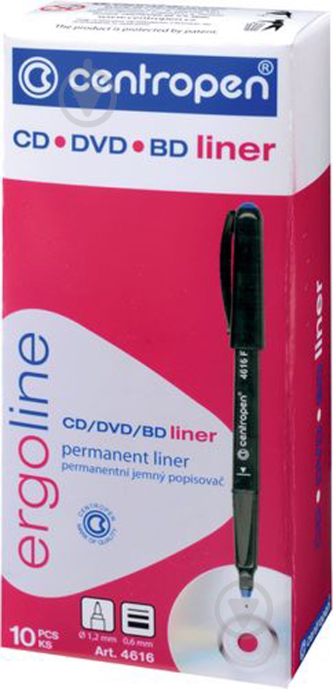 Маркер Centropen CD-Liner Ergoline 0.6 мм 4616/04 зелений - фото 3