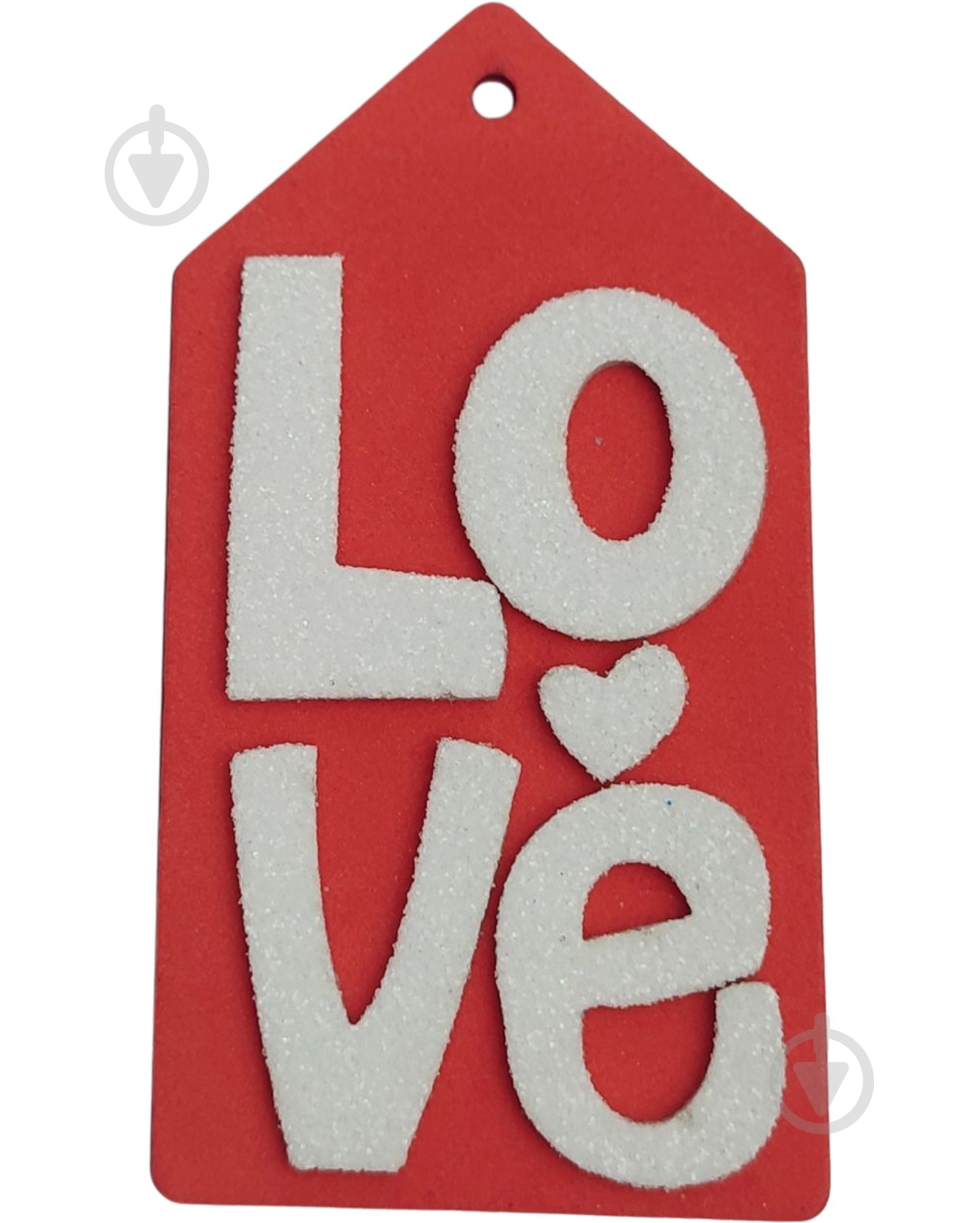 Декоративний елемент GoToArt Бірка Love 8 см червона 125448 - фото 1