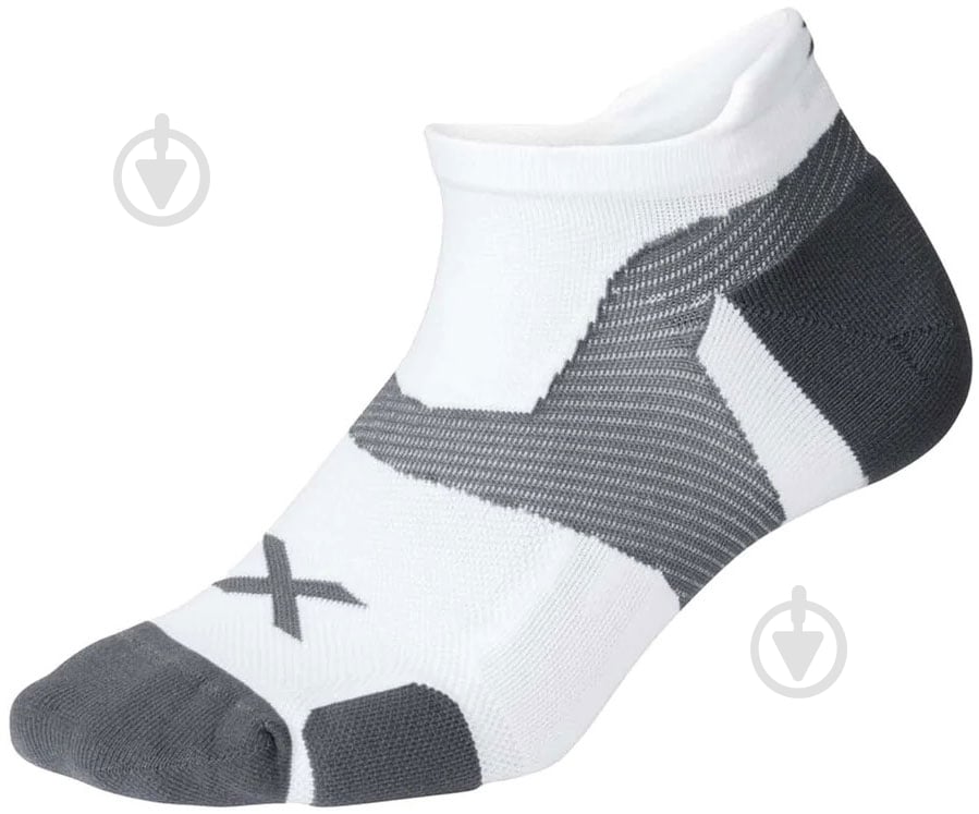 Шкарпетки 2XU Vectr Ultralight No Show Socks р.L UA7027e_WHT/GRY р.42-46 білий - фото 1 Шкарпетки 2XU Vectr Ultralight No Show Socks р.L UA7027e_WHT/GRY р.42-46 білий - фото 1