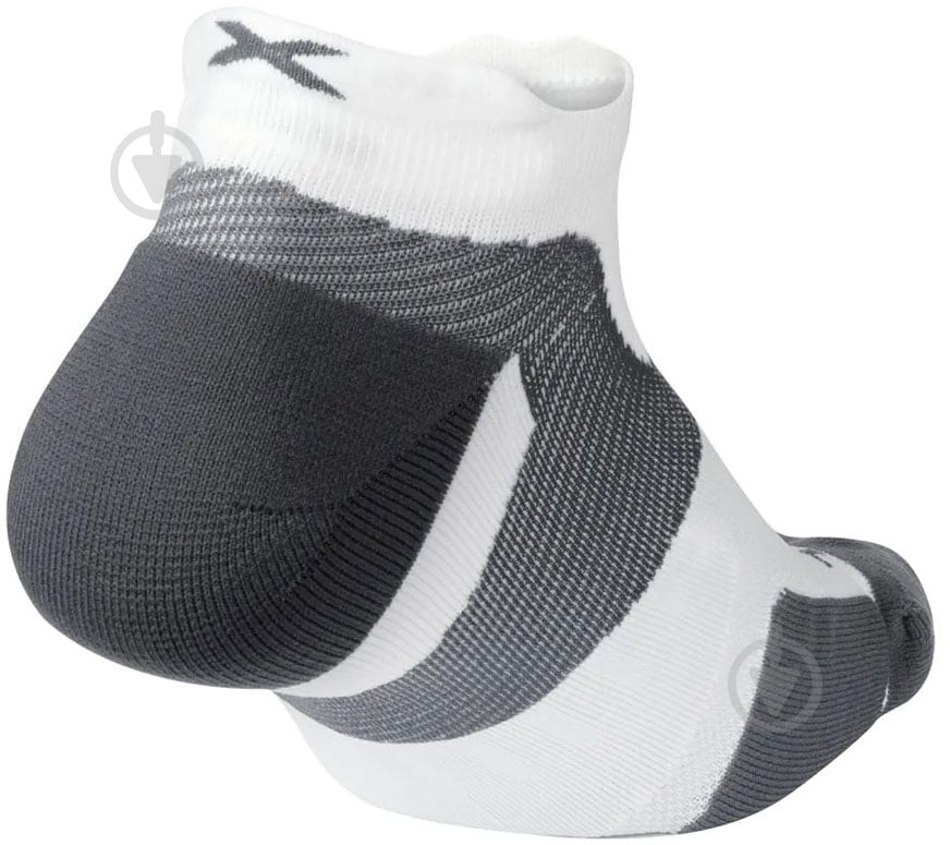 Шкарпетки 2XU Vectr Ultralight No Show Socks р.L UA7027e_WHT/GRY р.42-46 білий - фото 2 Шкарпетки 2XU Vectr Ultralight No Show Socks р.L UA7027e_WHT/GRY р.42-46 білий - фото 2