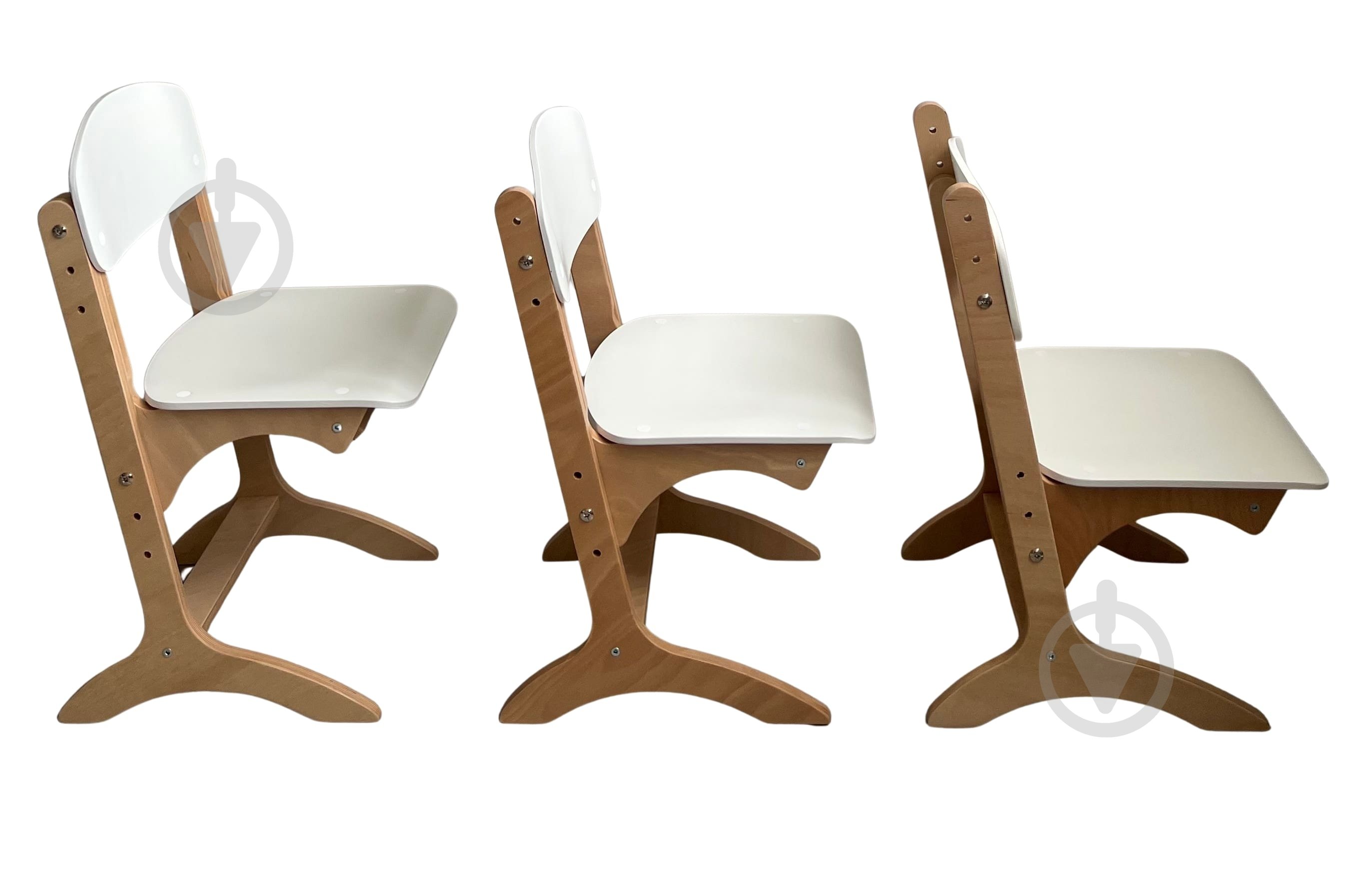 Стільчик для дітей Тошка регульований білий - фото 3 Стільчик для дітей Тошка регульований білий - фото 3