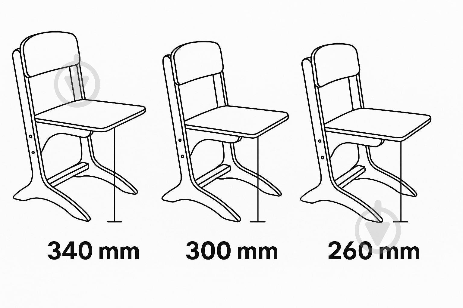 Стільчик для дітей Тошка регульований білий - фото 8 Стільчик для дітей Тошка регульований білий - фото 8