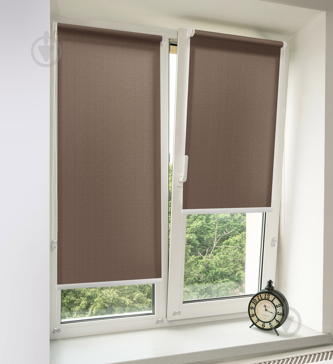 Ролета мини Rollotex ROYAL с фиксацией под наклон коричневая 51x160 см - фото 2