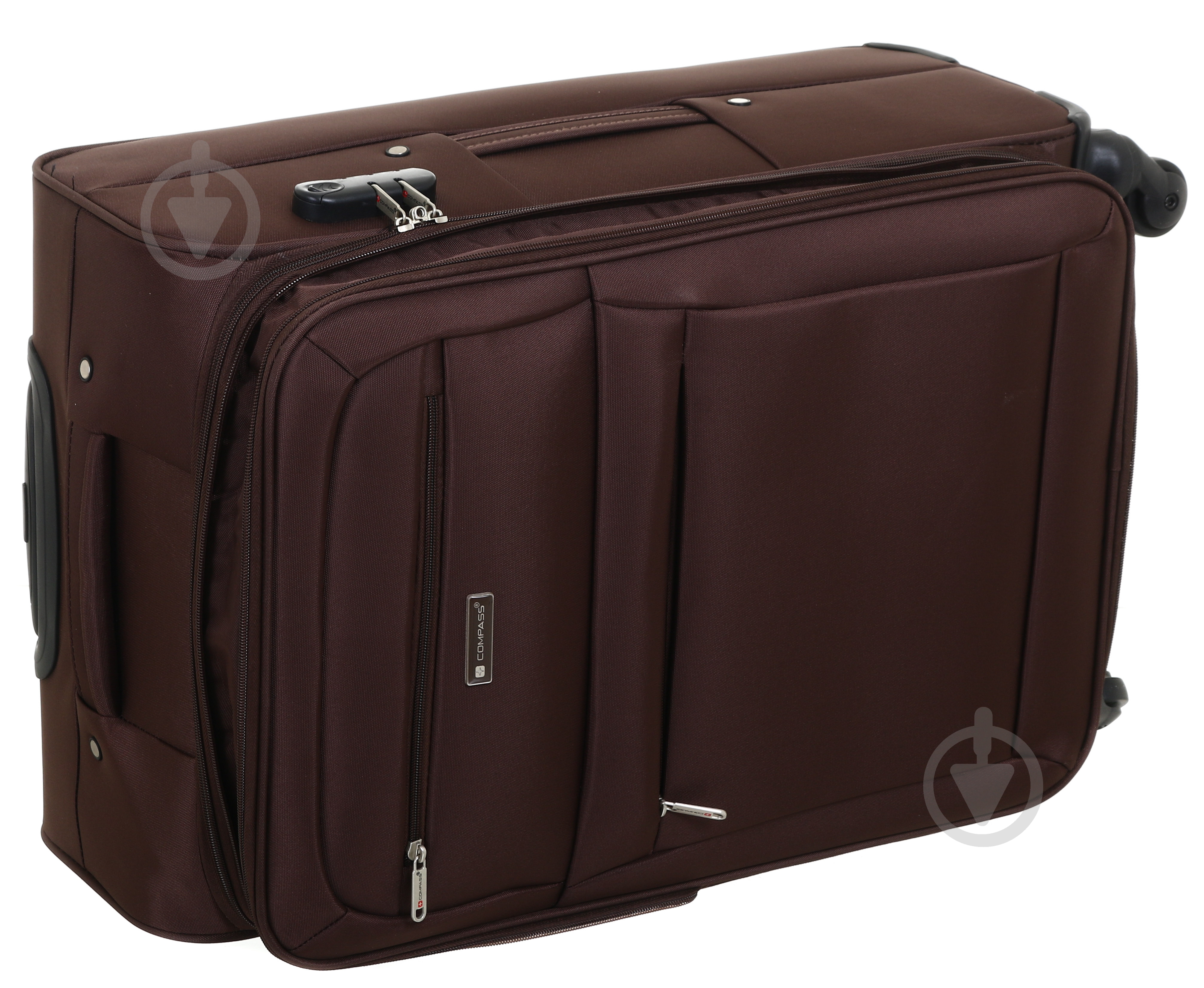 Чемодан Compass 66 л коричневый TD18150 60x42x26 см - фото 8