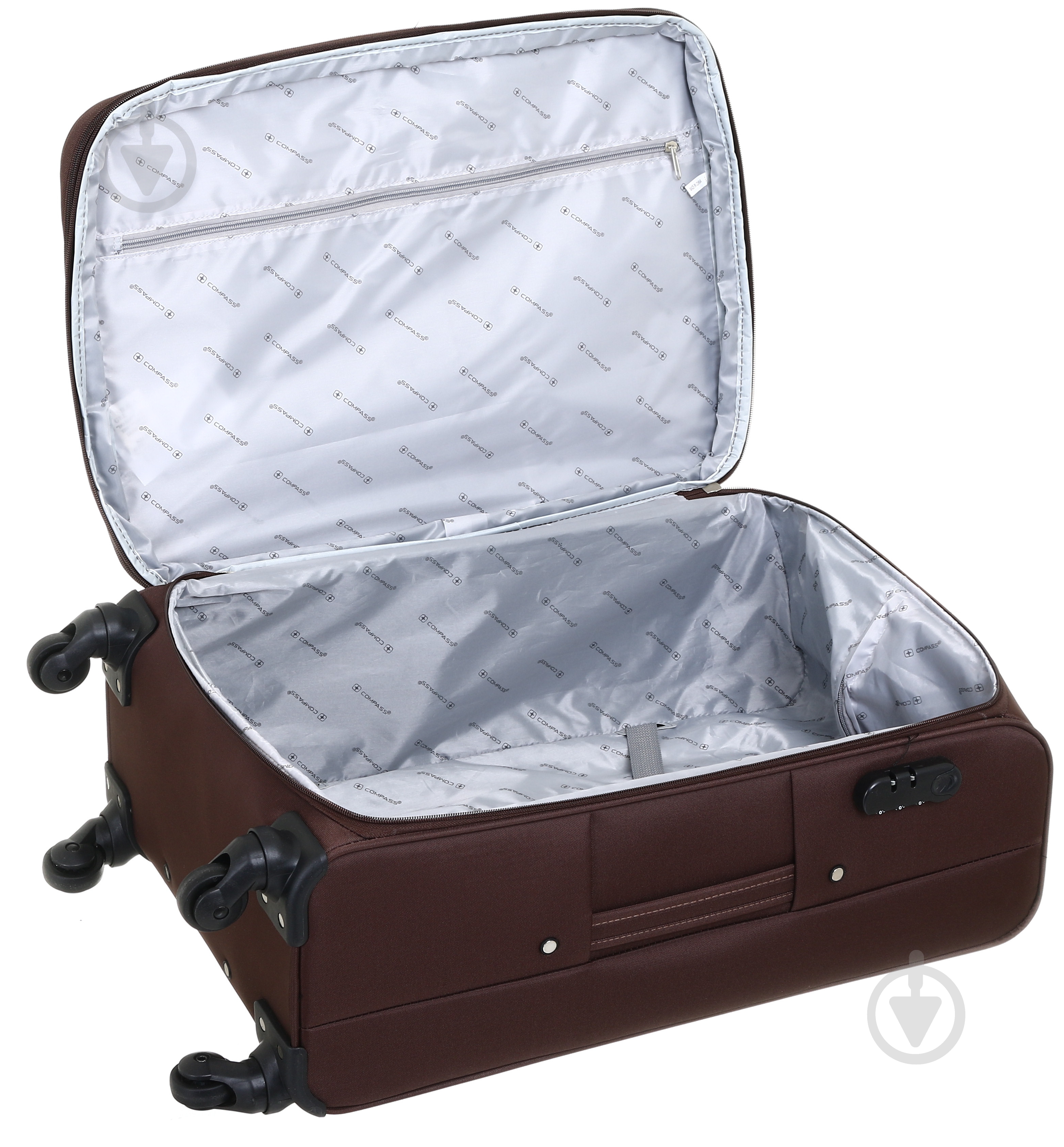Чемодан Compass 66 л коричневый TD18150 60x42x26 см - фото 9