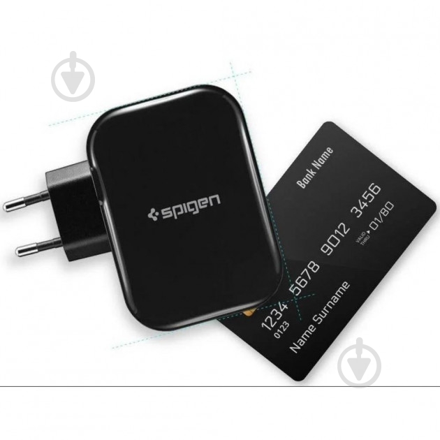 Зарядное устройство Spigen F401 USB, Black (000AD23962) - фото 3