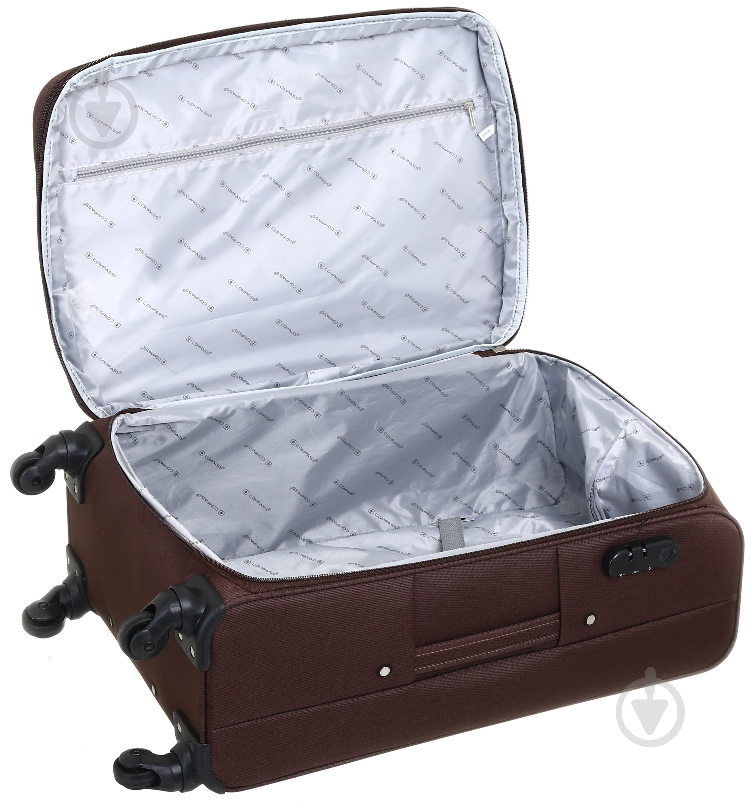 Валіза Compass 95 л коричневий TD18150 70x47x29 см - фото 9
