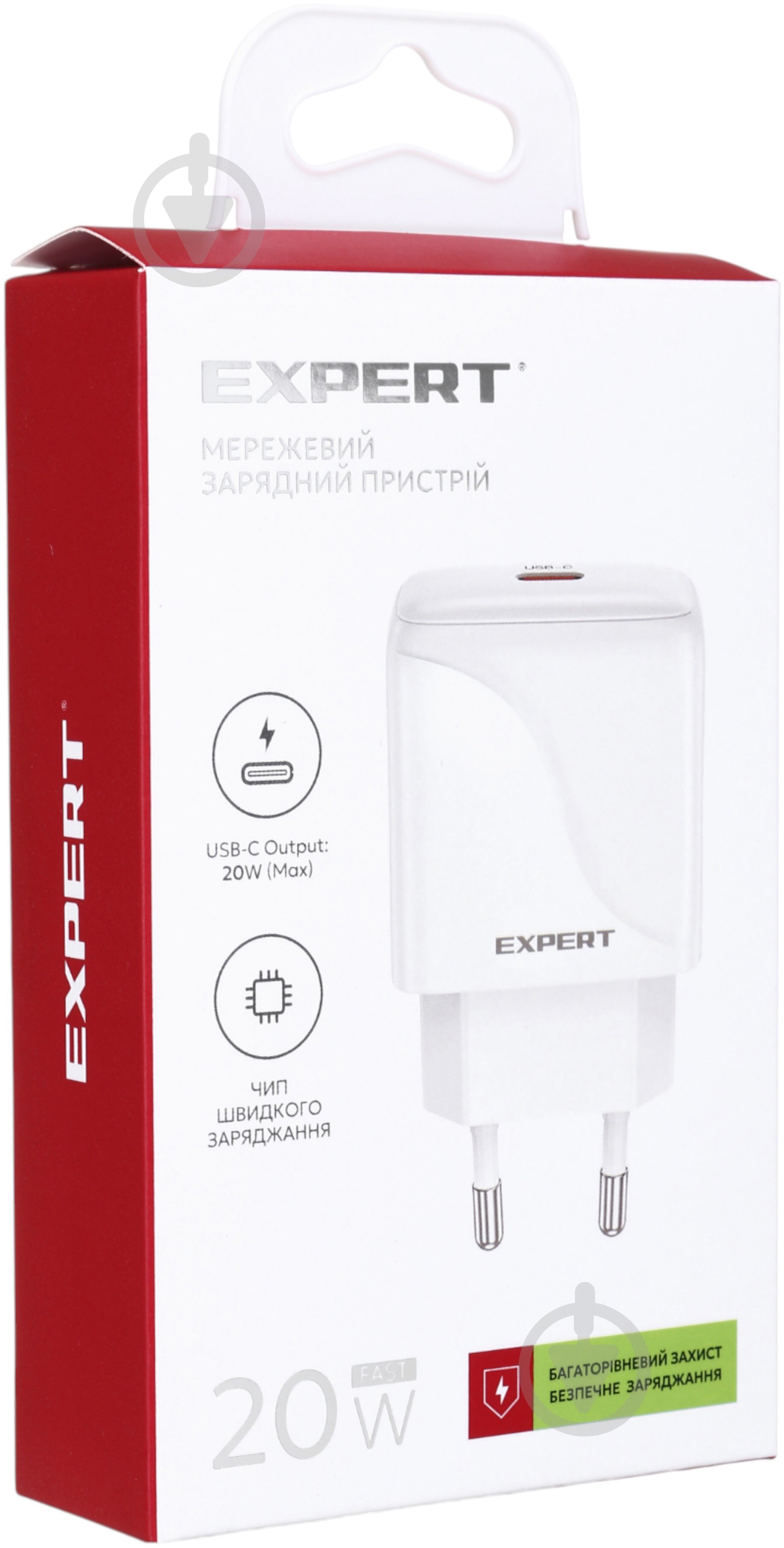 Мережевий зарядний пристрій Expert L141 20WPD USB-C White - фото 6 Мережевий зарядний пристрій Expert L141 20WPD USB-C White - фото 6