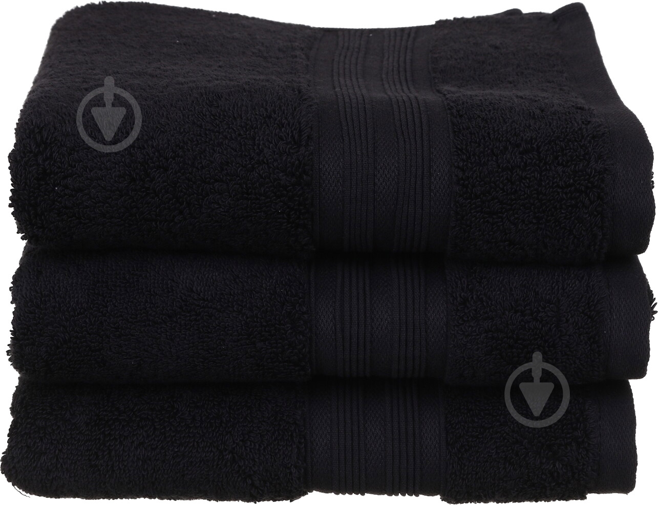 Полотенце 084 Caviar 50x90 см черный ABC - фото 1
