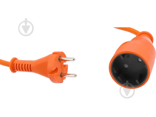 Кабель із вилкою Vorel із заземленням 1 гн. помаранчевий 30 м 82675 - фото 3