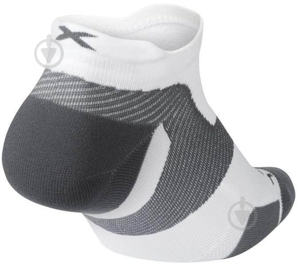 Шкарпетки 2XU Vectr LightCushion NoShow Sock р.XL UA5042e_WHT/GRY р.46,5-48,5 білий - фото 1