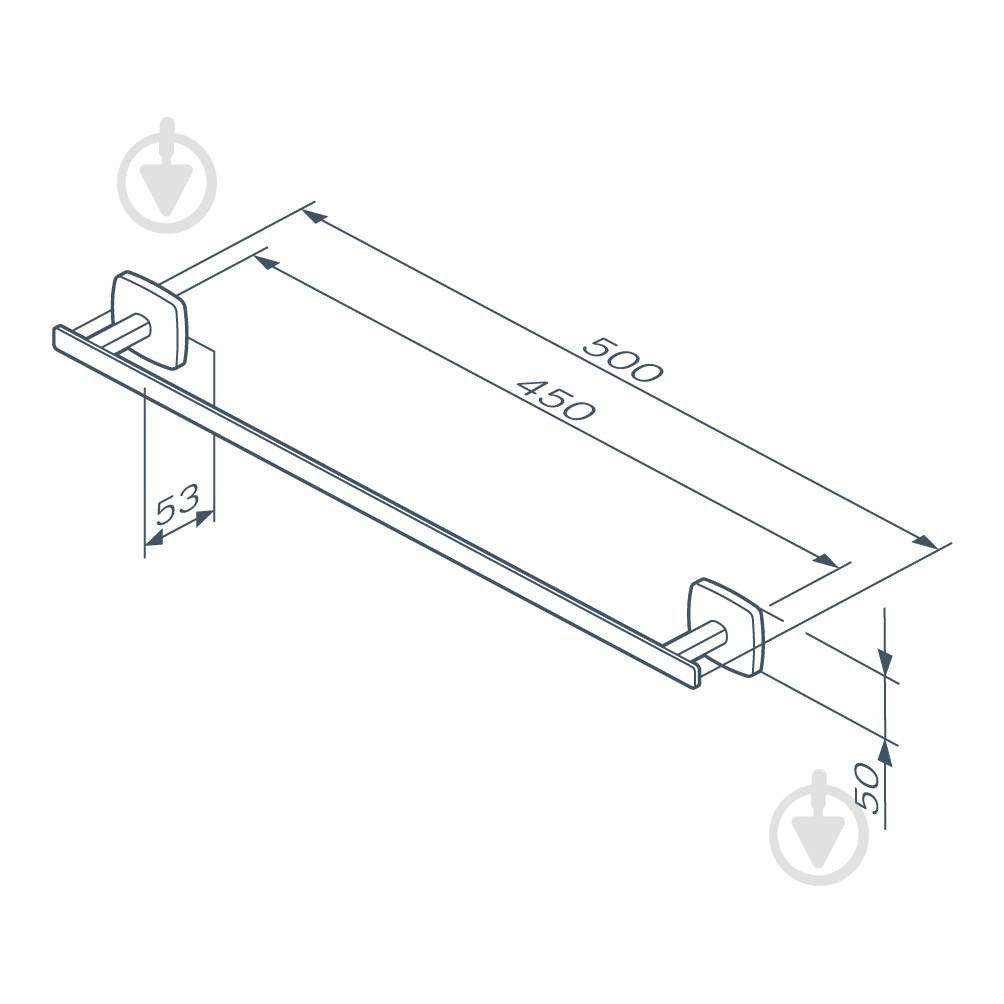 Вешалка для полотенца AM.PM 50 см A90346422 Gem - фото 7 Вешалка для полотенца AM.PM 50 см A90346422 Gem - фото 7