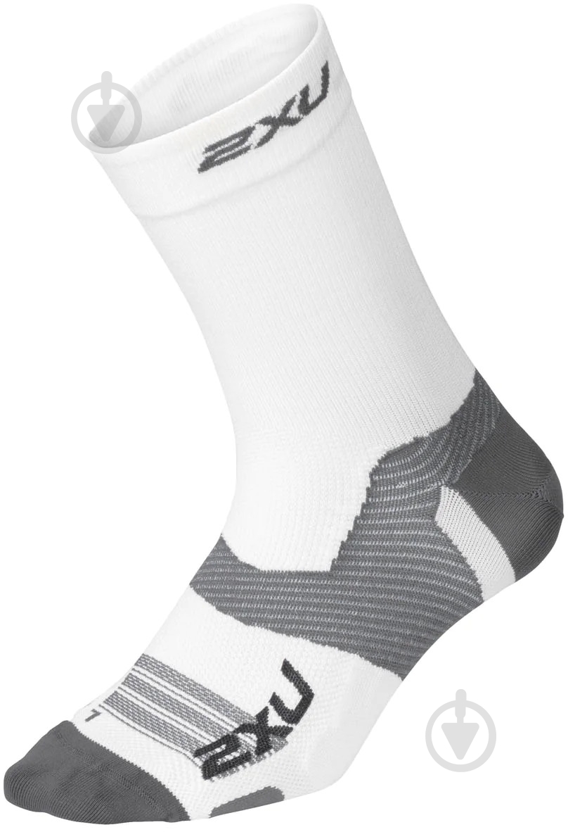 Шкарпетки 2XU Vectr Light Cushion Crew Socks р.S UA7005e_WHT/GRY р.35-37,5 білий - фото 1