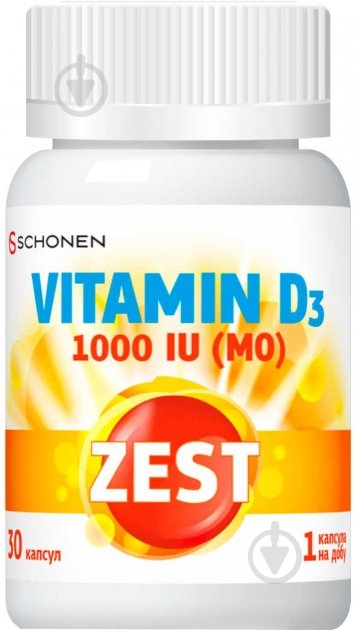 Витамин D3 Zest 1000 МЕ капсулы №30 - фото 1