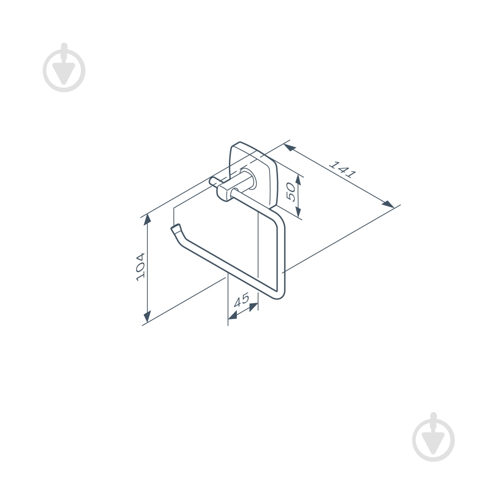 Держатель для туалетной бумаги AM.PM A9034122 Gem - фото 7 Держатель для туалетной бумаги AM.PM A9034122 Gem - фото 7