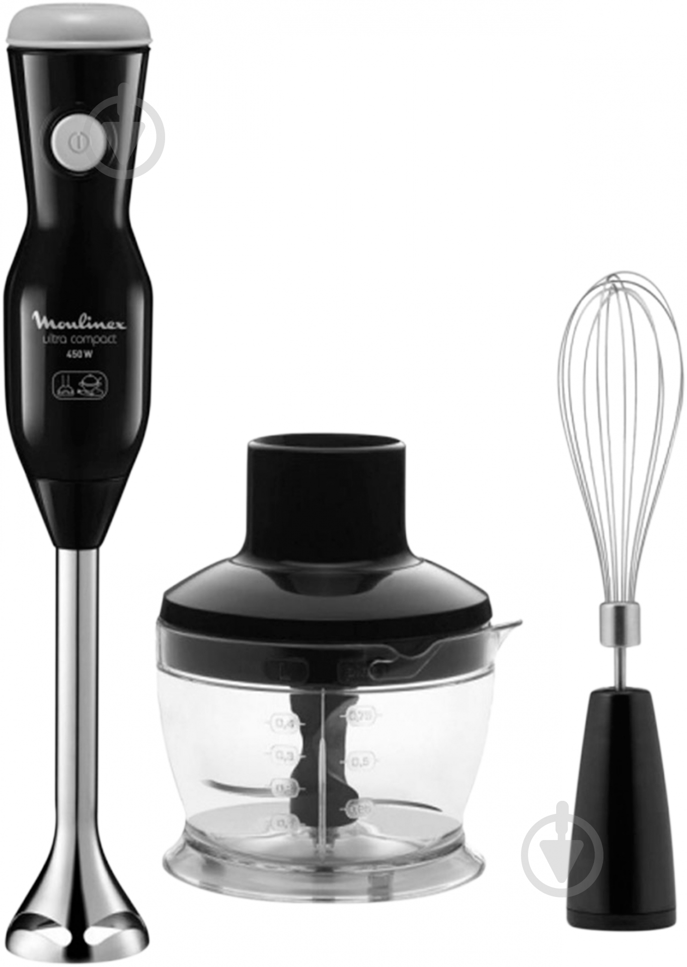 Блендер погружной Moulinex ULTRA COMPACT DD609810 черный - фото 1