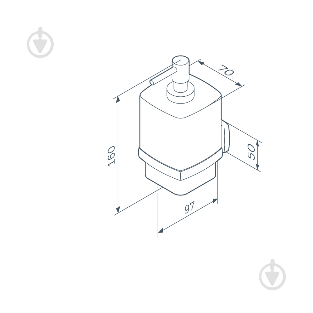 Диспенсер AM.PM Gem A9036922 с настенным держателем - фото 7 Диспенсер AM.PM Gem A9036922 с настенным держателем - фото 7