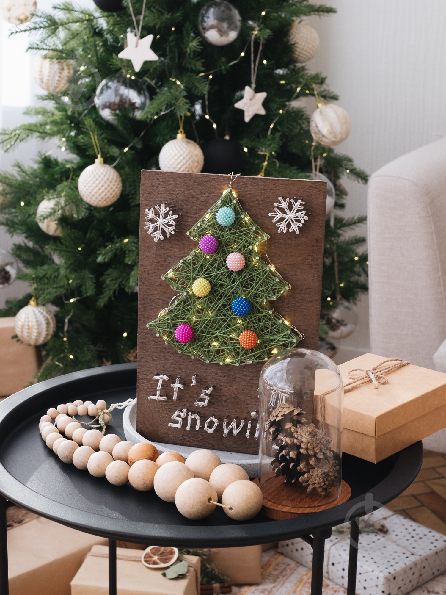 Набор для творчества стринг-арт Елка ABC-014 Абрис Арт - фото 3 Набор для творчества стринг-арт Елка ABC-014 Абрис Арт - фото 3