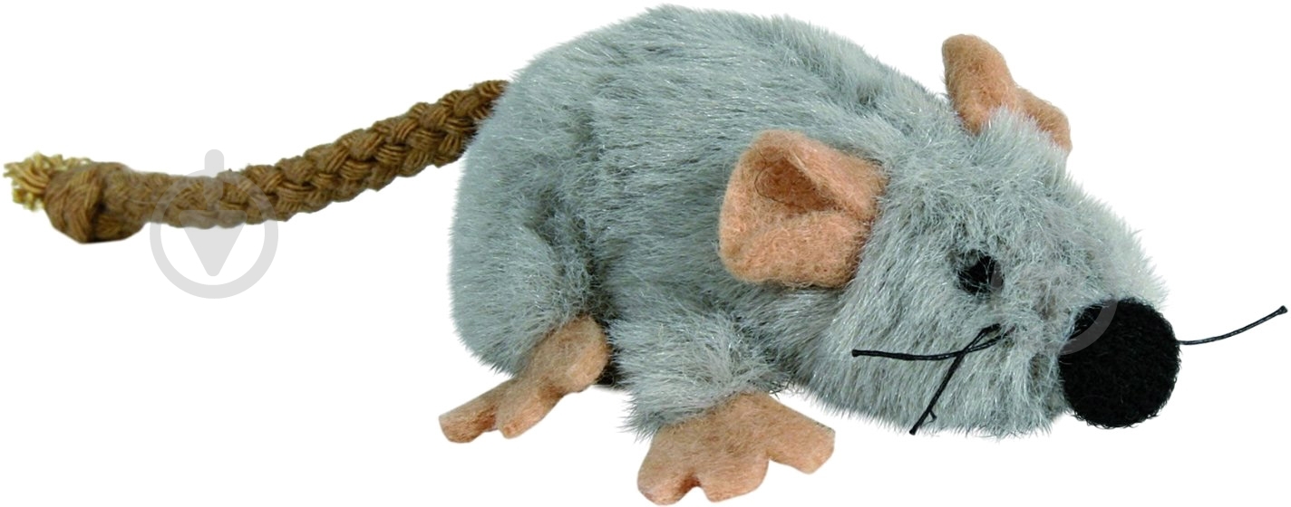 Игрушка для котов Trixie Мышка с мятой 7 см 45735 серый - фото 1 Игрушка для котов Trixie Мышка с мятой 7 см 45735 серый - фото 1