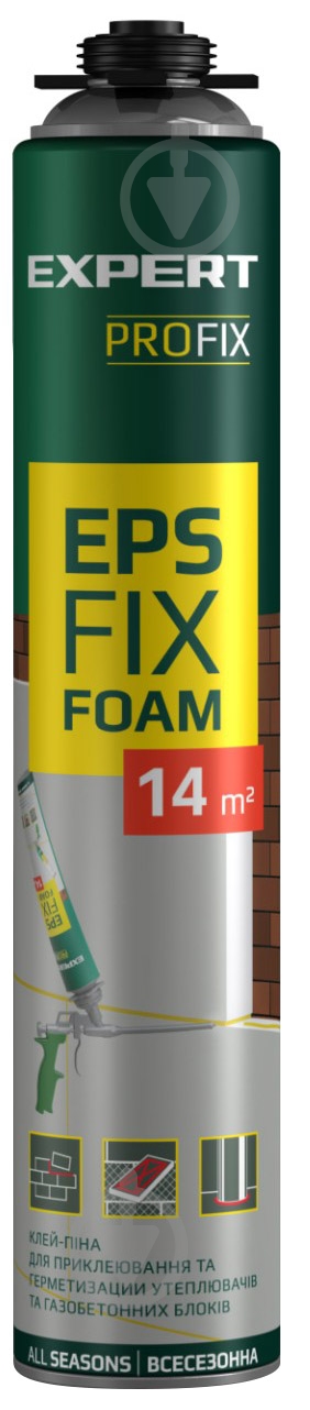 Піна-клей Expert Profix EPS fix foam 860 мл - фото 1 Піна-клей Expert Profix EPS fix foam 860 мл - фото 1