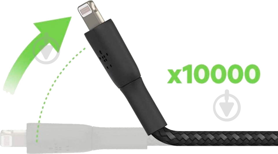 Кабель Belkin Lightning – USB 0,15 м черный (CAA002BT0MBK) - фото 5 Кабель Belkin Lightning – USB 0,15 м черный (CAA002BT0MBK) - фото 5