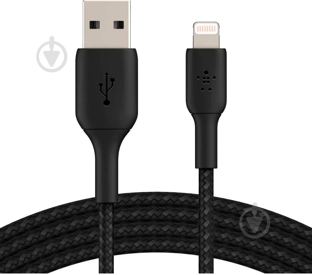 Кабель Belkin Lightning – USB 0,15 м черный (CAA002BT0MBK) - фото 3 Кабель Belkin Lightning – USB 0,15 м черный (CAA002BT0MBK) - фото 3