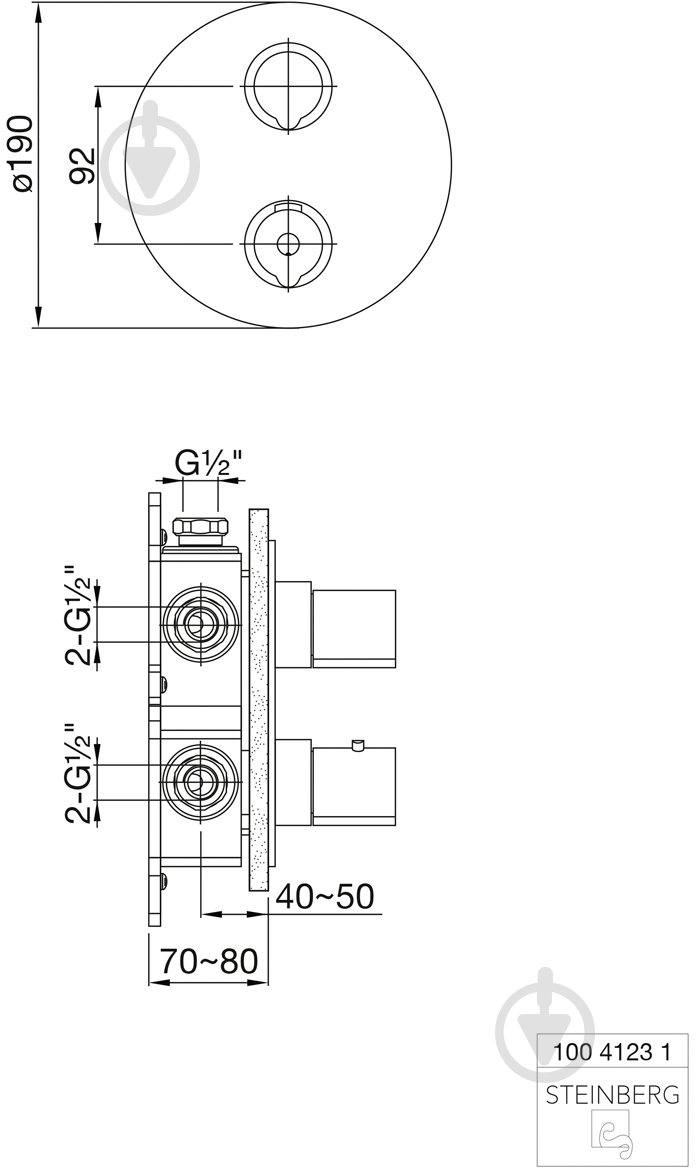 Смеситель для ванны Steinberg 100 4123 1 - фото 2