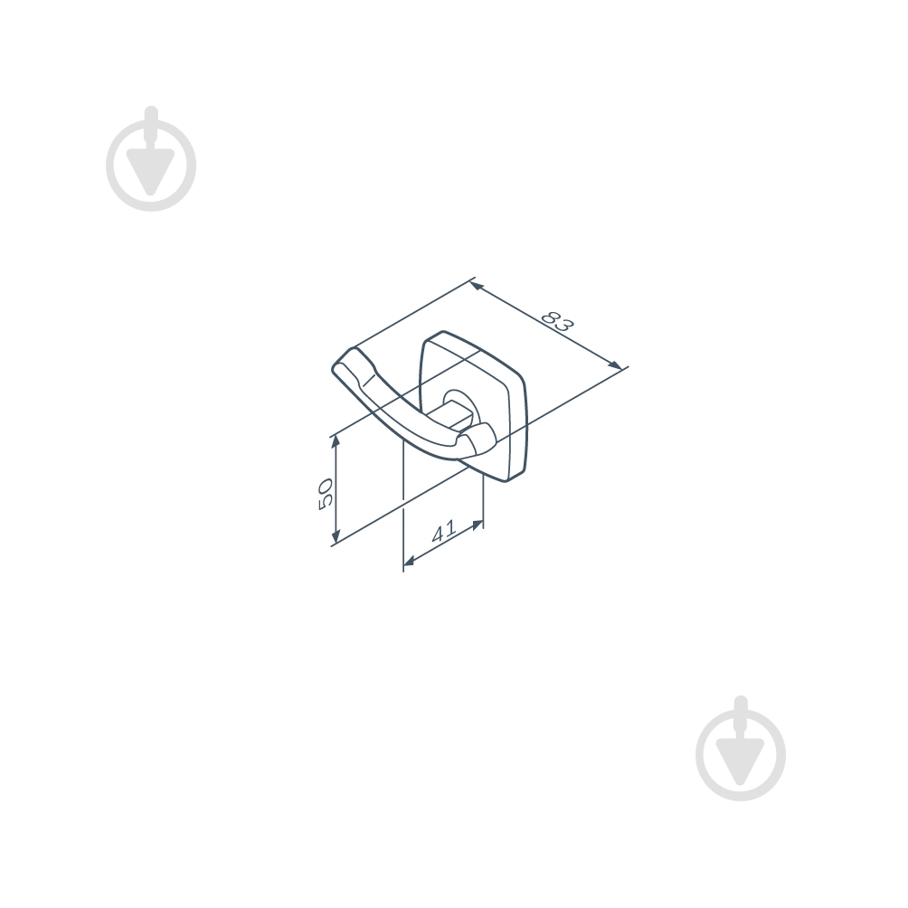 Крючок двойной AM.PM Gem A9035622 - фото 7