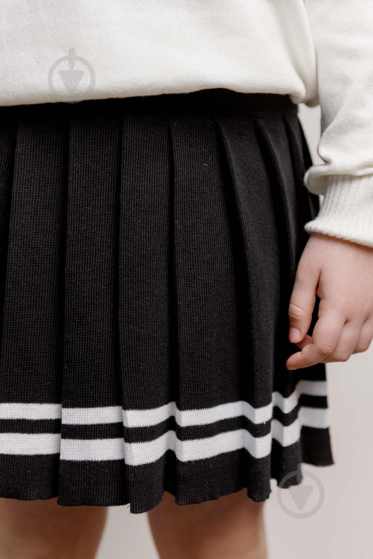 Спідниця ART KNIT пліссе "Cotton" р.140-146 чорний із білим - фото 3