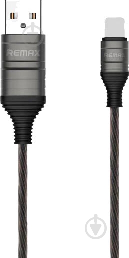 Дата-кабель Remax Lightning – USB 1 м черный (RC-130I-BLACK) - фото 1