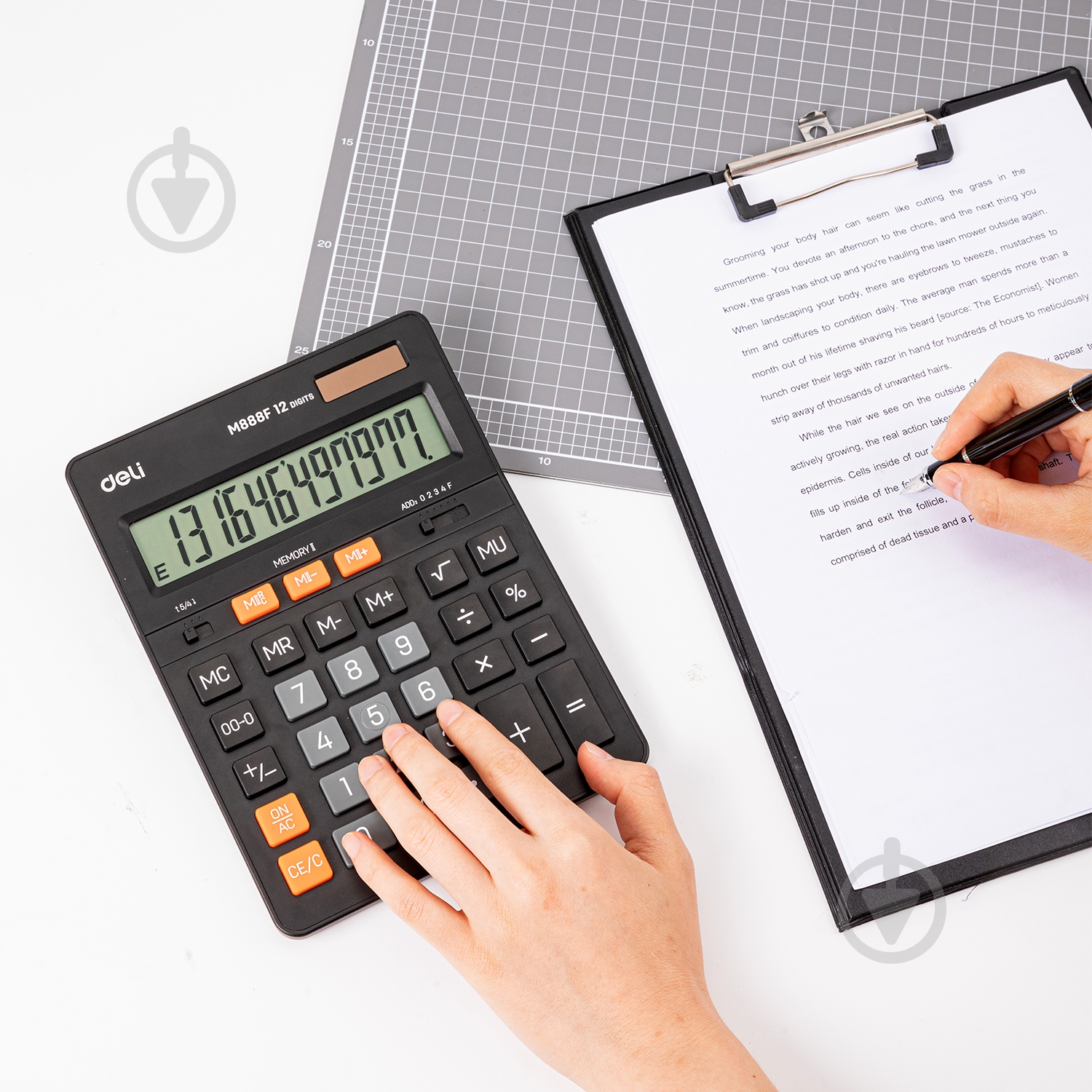 Калькулятор бухгалтерский EM444 Deli - фото 2