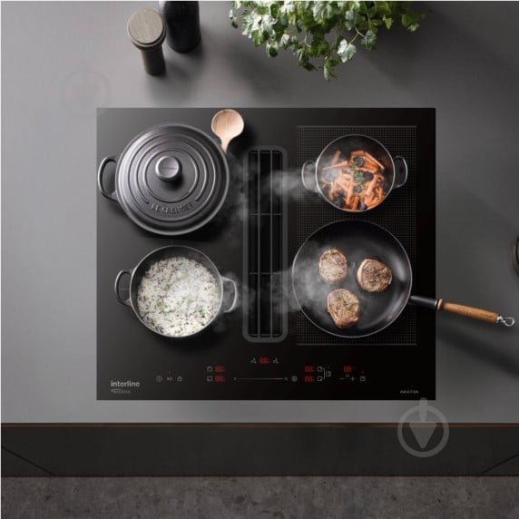 Варочная поверхность индукционная Interline с интегрированной вытяжкой HIV 960 SIR BA SYNERGY - фото 2