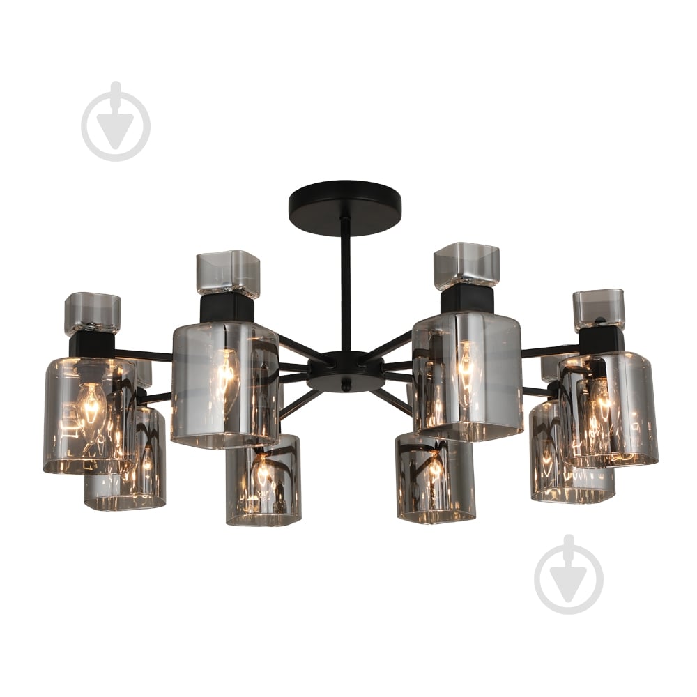 Люстра подвесная ARDERO OLIVIA 8xE14 черный BL1180-1 - фото 1