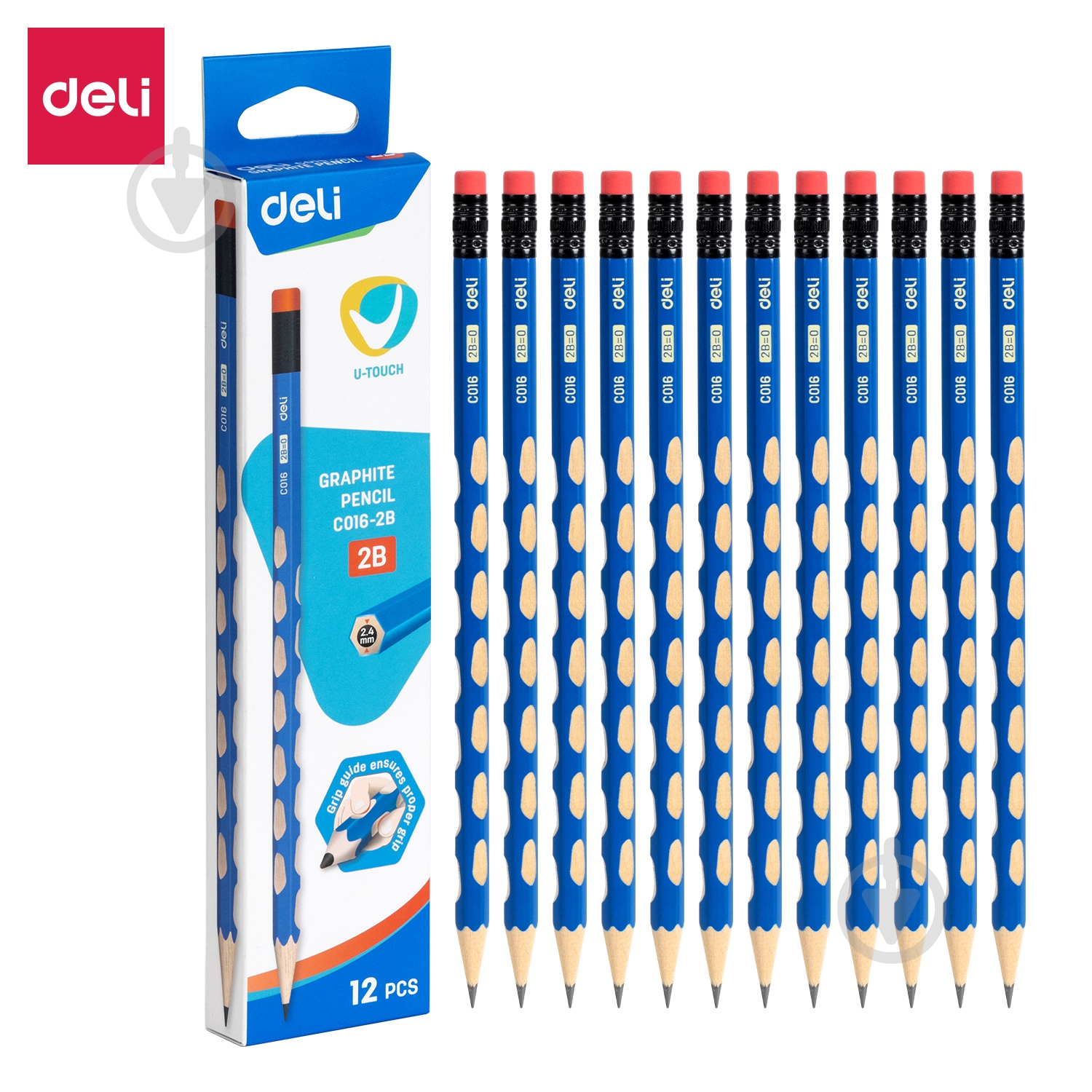 Карандаш чернографитный EC016-HB Deli - фото 5