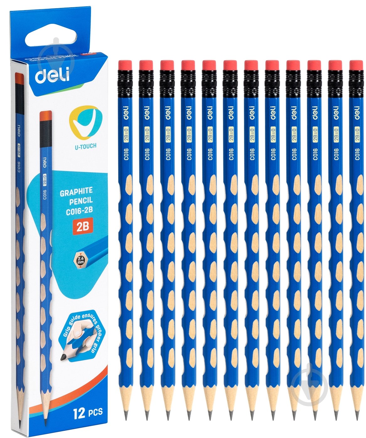 Карандаш чернографитный EC016-HB Deli - фото 1
