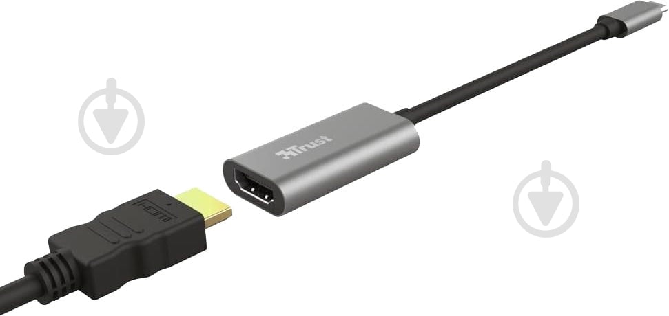 Перехідник Trust USB Type-C – HDMI 0,2 м сірий (23774) - фото 3 Перехідник Trust USB Type-C – HDMI 0,2 м сірий (23774) - фото 3