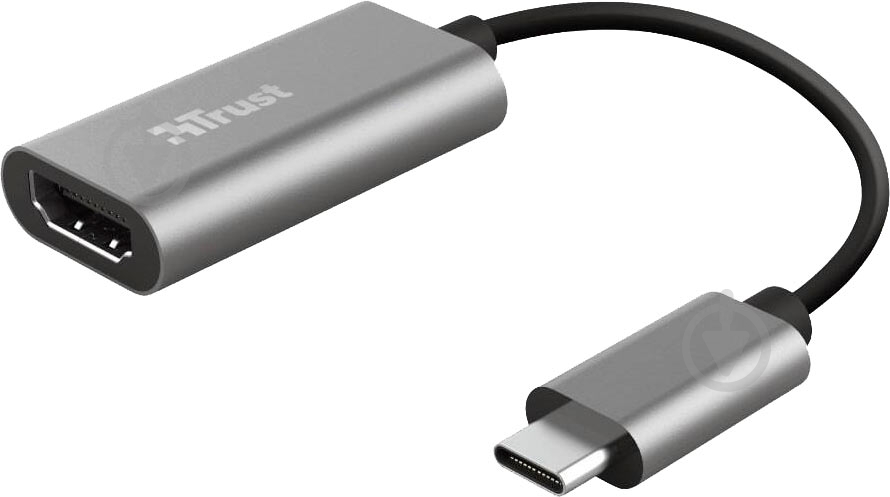 Перехідник Trust USB Type-C – HDMI 0,2 м сірий (23774) - фото 1 Перехідник Trust USB Type-C – HDMI 0,2 м сірий (23774) - фото 1