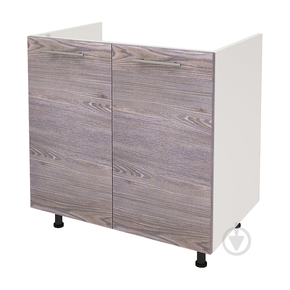 Тумба нижняя Руна МНМ 800x818x520 мм дуб дымчатый/белый ROKO - фото 1