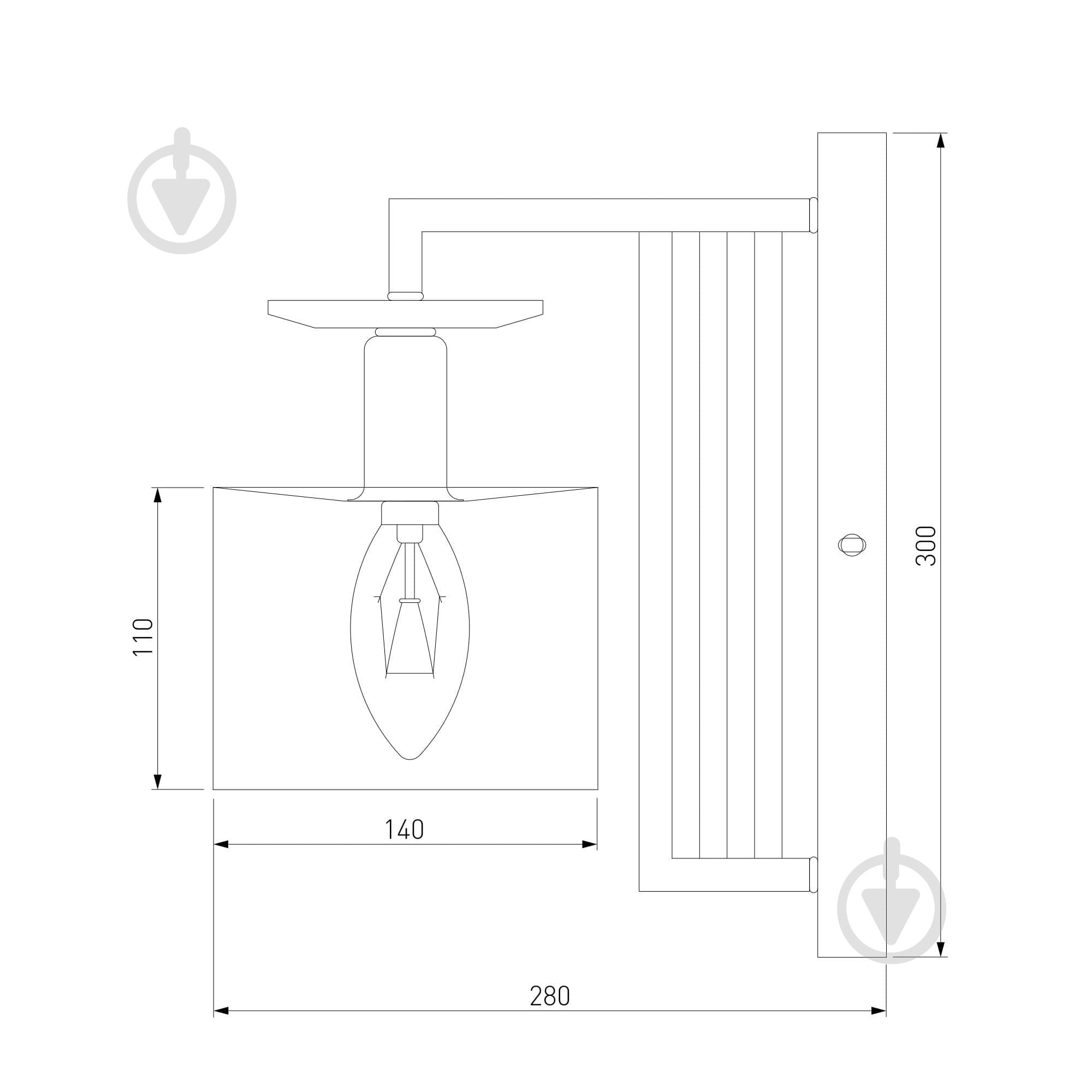 Бра Strotskis Fargo 60108/1 1x40 Вт E14 хром - фото 4