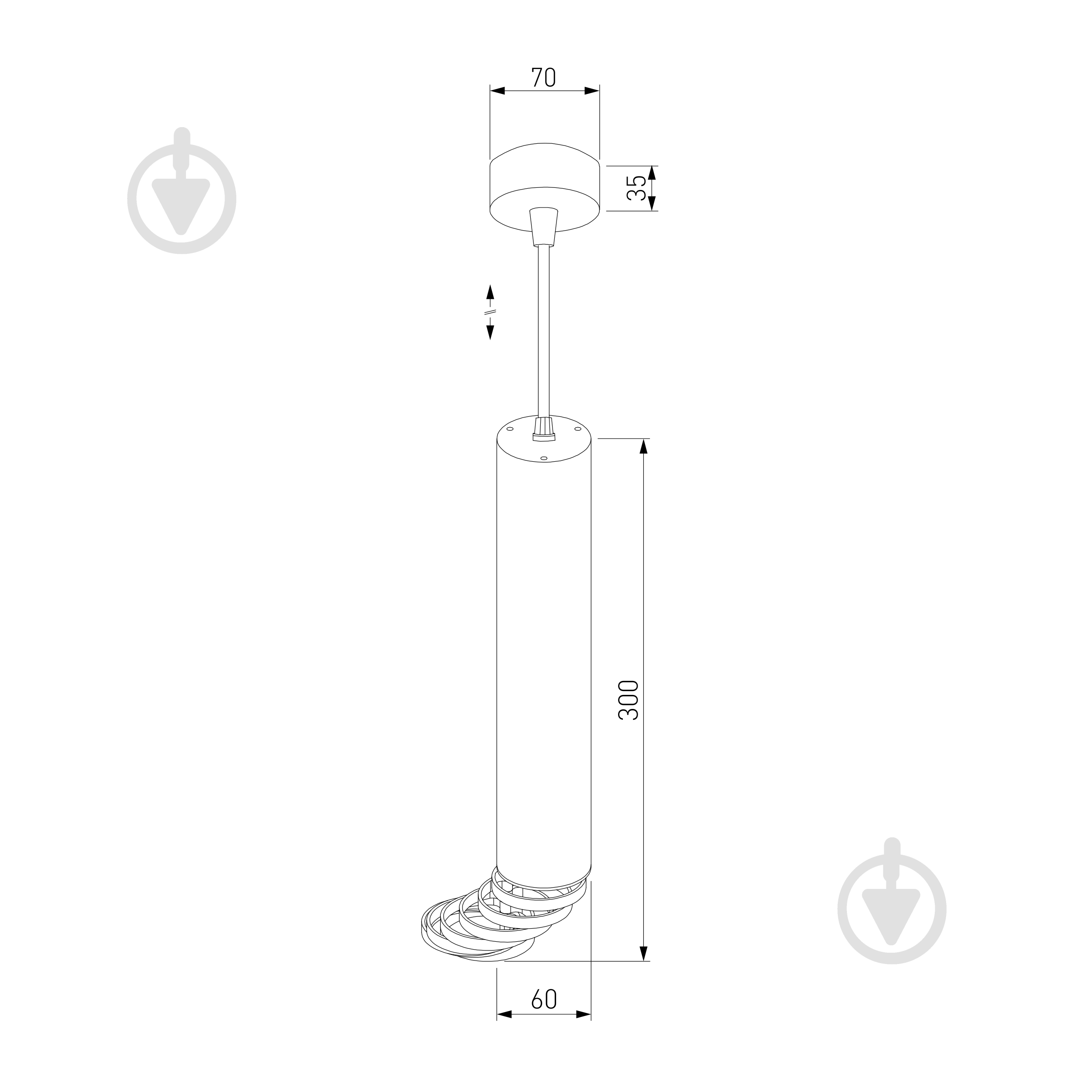 Подвес Strotskis DLN103 1x35 Вт GU10 белый - фото 4 Подвес Strotskis DLN103 1x35 Вт GU10 белый - фото 4