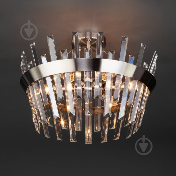 Люстра потолочная Strotskis Steccato 10111/5 5x60 Вт E14 сатиновый никель - фото 2